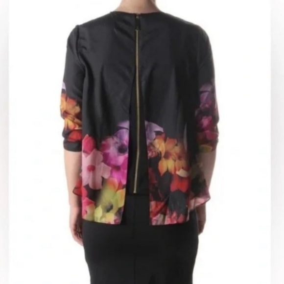 Ted Baker Cadie Cascading Floral Layered Tunic dress size 3 | W 6-8 - Picture 4 of 14